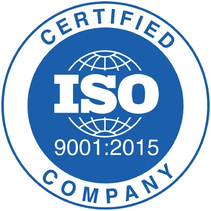 ISO 9001:2015 certified company