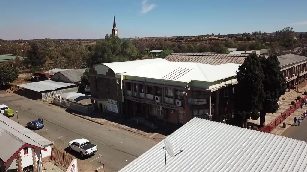 Aerial view of the Ramotshere Moiloa Local Municipality offices